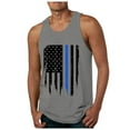 thumbnail image 1 of kpoplk Men's Casual 4th of July USA Flag Tank Tops 4th July American Flag Short Sleeved T-Shirt Gym Workout Patriotic Tees(Grey,XL), 1 of 6