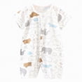 thumbnail image 1 of kpoplk Newborn Infant Romper Short Sleeve Summer Cotton Jumpsuit Cute Embroidery Soft Onesie for Baby Boy Girl 0-12 Months Size 18-24 Months,White, 1 of 4