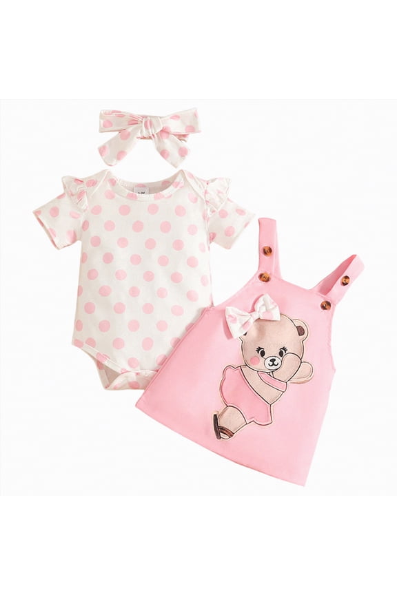 Newborn Outfit Girl Onesie Romper+Ruffle Tutu Shorts/Pants/Skirts Bloomer Set Baby Girl Preemie Coming Home Outfit(Pink,6-9 M)