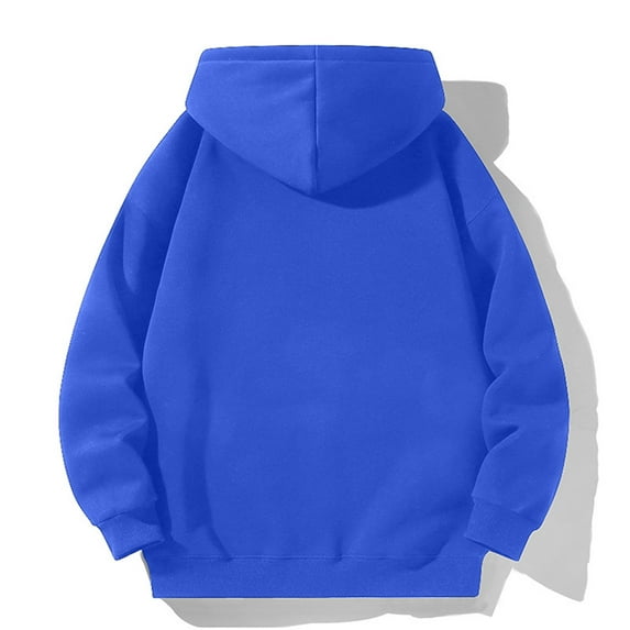kpoplk Oversized Hoodies for Men Solid Casual Hooded Pullover Sweatshirts(Blue,5XL)
