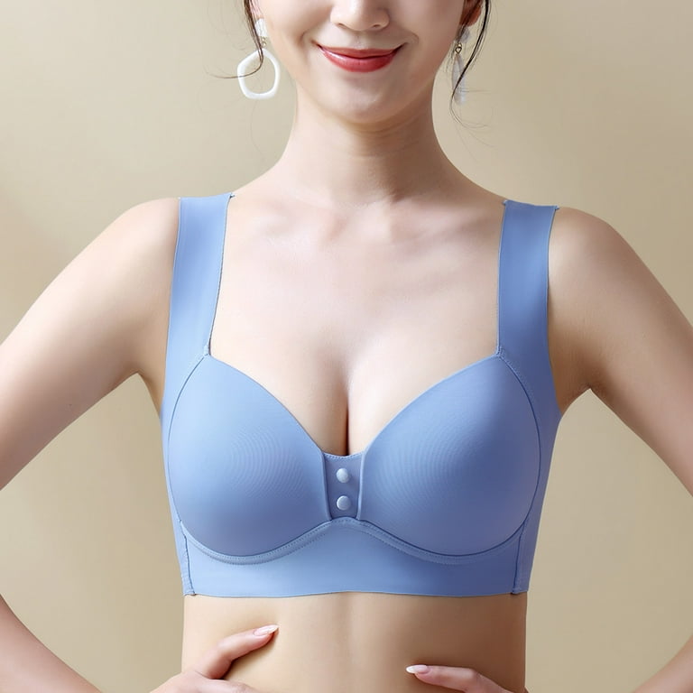 kpoplk Plus Size Bras,Women's Underwired Non Padding Floral Lace Breathable  Balconette Bra(D) 