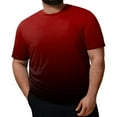 thumbnail image 1 of kpoplk Short Sleeve Print T-Shirts for Men Funny Pattern Crewneck Short Sleeve Tees Tops(Red,3XL), 1 of 5