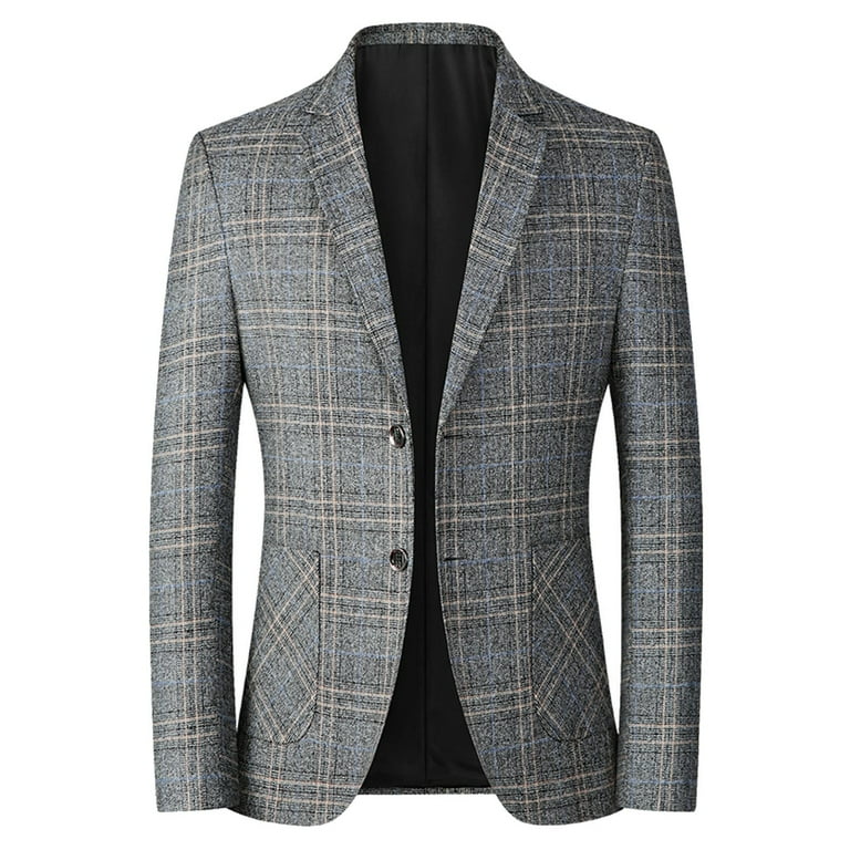 Mens slim fit tweed blazer sale