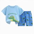 thumbnail image 1 of kpoplk Summer Toddler Baby Boy Girl Clothes Aunties/Mamas Boy Outfits 3 6 12 18 24 Months 2T 3T 4T Short Sleeve Tops Shorts Set 3-4 Years,Light Blue, 1 of 2