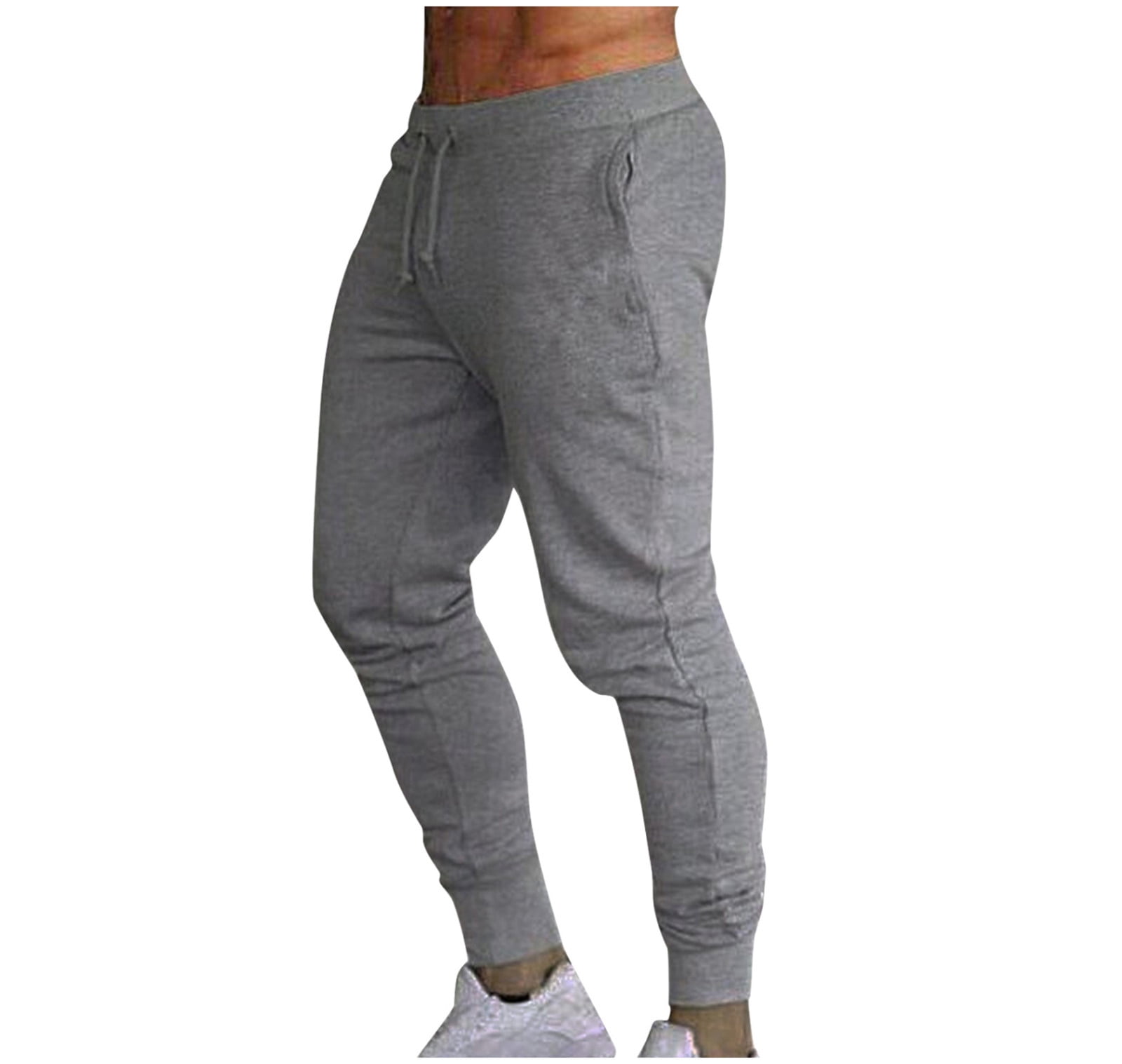 kpoplk Men's Pants,Mens Sweatpants Running Stretch Drawstring Pocket Sweatpants  Slim Pants Sports Joggers Fashion Jogging Sweat Pants(Pink,S) 
