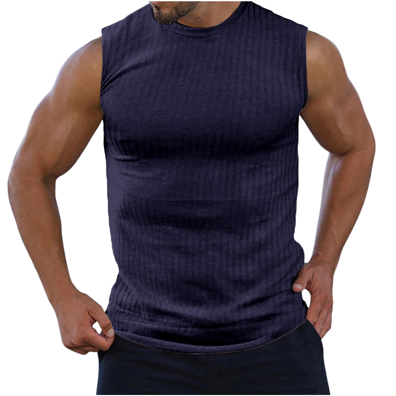 Kpoplk Tank Top For Men Cotton Sleeveless Shirts For Him Mens Sport