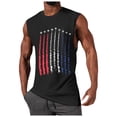thumbnail image 1 of kpoplk Tank Tops Summer American Independence Day 3D Print Casual Men's Tank Top Black,3XL, 1 of 4