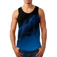 thumbnail image 1 of kpoplk Tanks Tops for Mens Printed Graphic Sleeveless Tank Top Muscle Shirt for Workout Gym Jogging Blue,XXL, 1 of 5