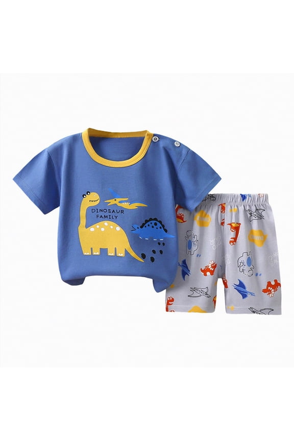 Toddler Baby Boy Clothes 6 12 18 24 Months Summer Outfit Short Sleeve T-Shirt Tops Camo Shorts Set 2T 3T 4T(Dark Blue,5-6 Y)