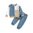 thumbnail image 2 of Karuedoo Toddler Boy Football Outfit Set - 'Sundays Are For The Birds' Sweatshirt & Jogger Pants 2 of 14