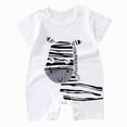 thumbnail image 1 of kpoplk Toddler Baby Boy Jumpsuit One-Piece Cute Graphic Print Bodysuit Newborn Girl Short Sleeve Sunsuit Organic Cotton Bathing Suit Size 6-12 Months,White, 1 of 4