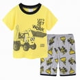 thumbnail image 1 of kpoplk Toddler Baby Boy Summer Clothes Short Sleeve Buttons T-Shirt Tops Drawstring Shorts Sets 2Pcs Cotton Linen Outfits(Yellow,2-3 Y), 1 of 9