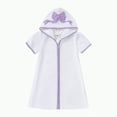 thumbnail image 1 of kpoplk Toddler Baby Boy girl Swim Cover Up Boy Girl Terry Cloth Hooded Zip-up Cover Ups for Swimwear Summer Beach(2-3 Years,Purple), 1 of 6
