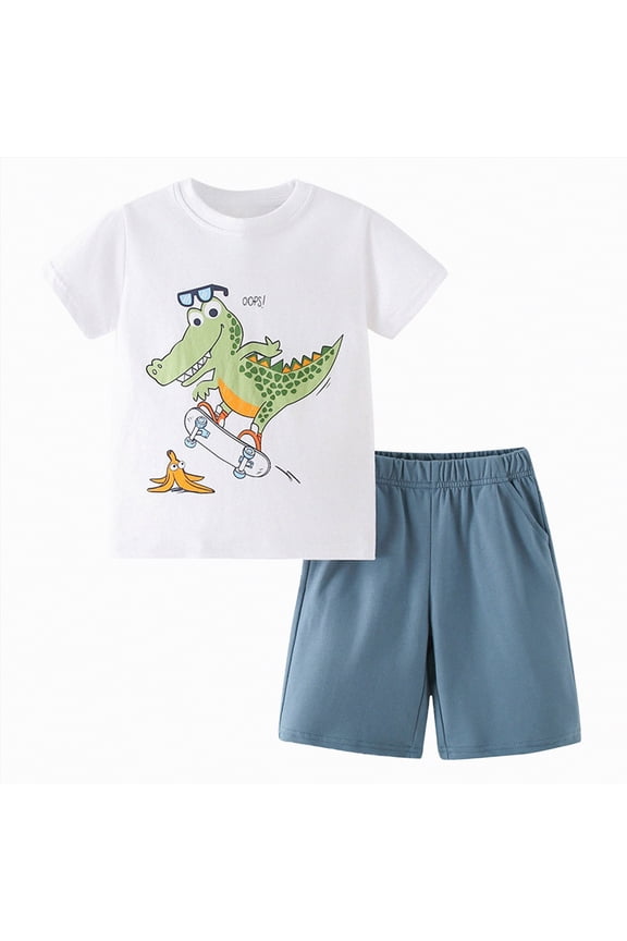 Toddler Baby Boys Baseball Outfits Embroidery Short Sleeve T Shirts and Plaid Shorts Set 2Pcs Summer Clothes Sets(Navy,2-3 Y)