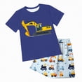 thumbnail image 1 of kpoplk Toddler Baby Boys Summer Clothes 18M-3T 2Pcs Set Race Car Dinosaur Print Short Sleeve T-Shirt and Shorts(Blue,5-6 Y), 1 of 5