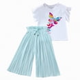 thumbnail image 1 of kpoplk Toddler Baby Girl Summer Fall Clothes Cute Sleeveless Tops Pant Outfits Set Infant Strap Boho Princess Outfit Size 11-12 Years,Light Green, 1 of 7
