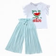 thumbnail image 1 of kpoplk Toddler Baby Girl Summer Fall Clothes Cute Sleeveless Tops Pant Outfits Set Infant Strap Boho Princess Outfit Size 4-5 Years,Dark Green, 1 of 7