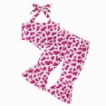 thumbnail image 1 of kpoplk Toddler Baby Girls Clothes Outfits Summer T-shirt + Casual Shorts Pants Cute Summer for 1-5 T Size 3-4 Years,Hot Pink, 1 of 9