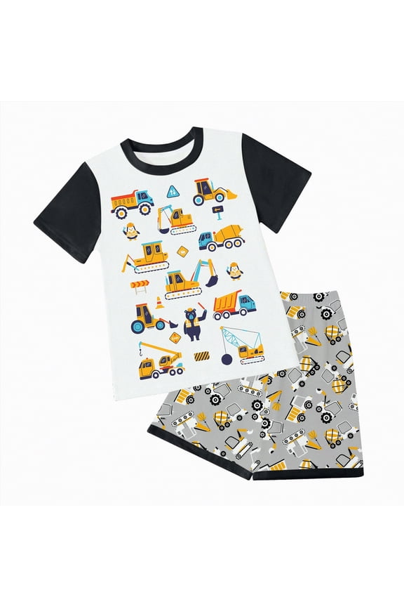 Toddler Boy 4th of July Outfits Short Sleeve T-Shirt Tops and Shorts 2Pcs Summer Outfit Clothes Set for Boys 1-5T(Sky Blue,6-7 Y)