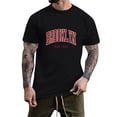 thumbnail image 1 of kpoplk Tshirts Shirts for Men Short Sleeve Casual Big and Tall Streetwear Fashion Pattern Print Top(Black,3XL), 1 of 4