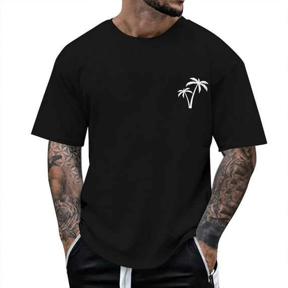 kpoplk Tshirts Shirts for Men Short Sleeve Lightweight Sport Tees Summer 3D Pullover Tee Shirts(Black,XL)