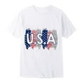 thumbnail image 1 of kpoplk Tshirts for Men 4th July Shirts Raglan Short Sleeve T-Shirts Graphic Tee Shirts Crew Neck Work Shirts(White,L), 1 of 4