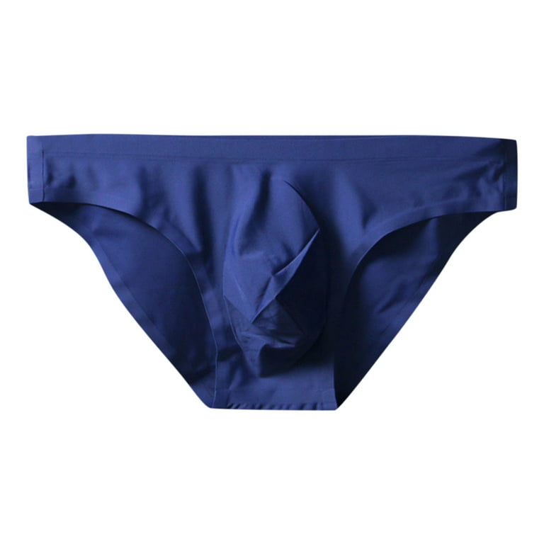 kpoplk Underwear Men Men Plain Underwear Lingerie Lace Thong Panties Low  Rise Bikini Briefs Underpants(Blue,3XL)