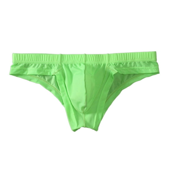 kpoplk Underwear Men Men's Underwear Microfiber Briefs Mid Waist Underpants(Green,L)