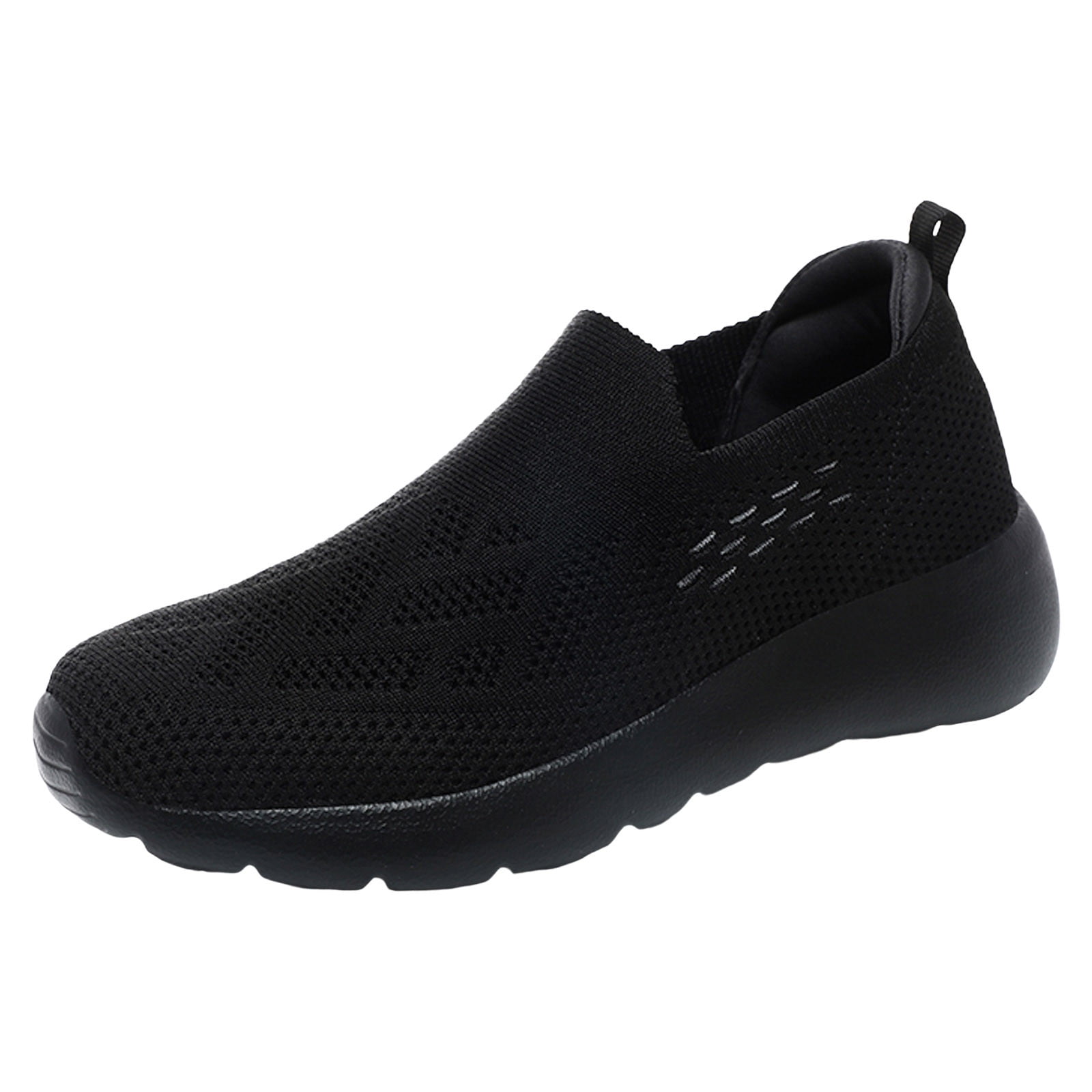 kpoplk Walking Shoes Womens Walking Shoes - Sock Sneakers Daily Casual Shoes Slip on Comfortable Nursing Work Shoes Black,8