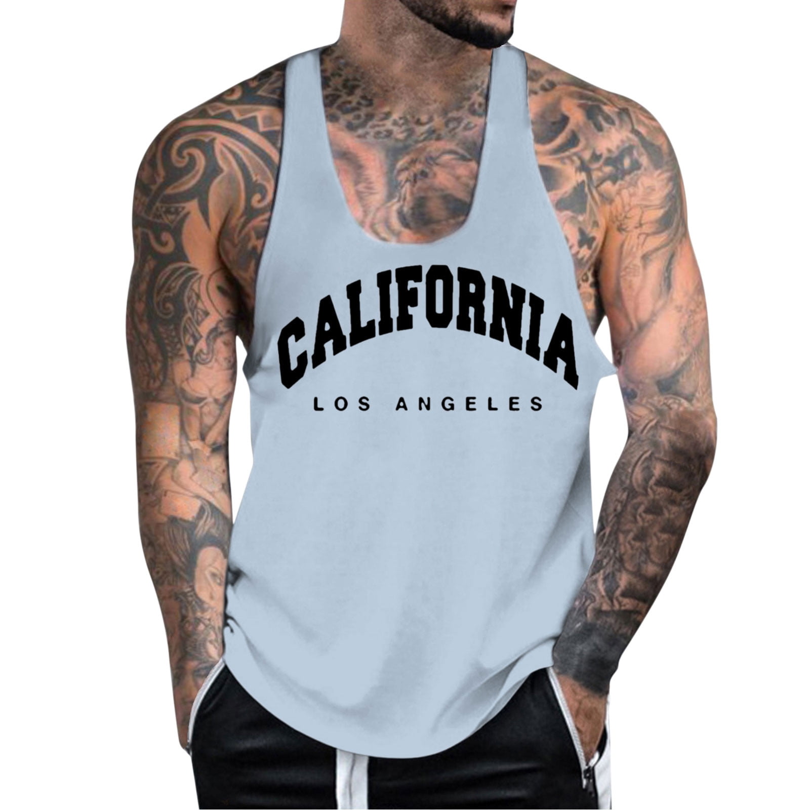 Kpoplk Workout Tank Tops For Men Muscle Gym Workout Shirt Gym