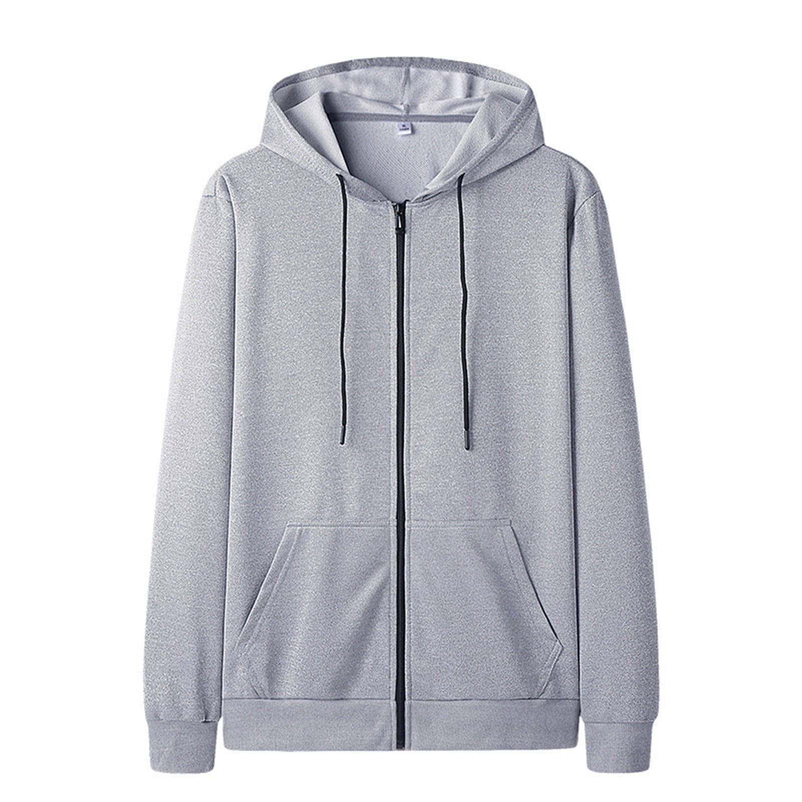 kpoplk Zip up Hoodie Men Big and Tall Mens Full Zip Casual Long