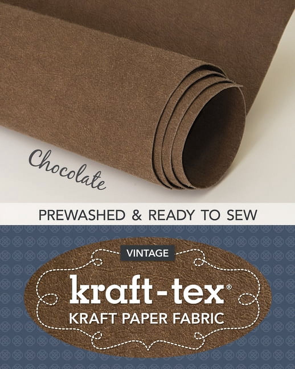 kraft-tex Vintage Roll, Chocolate Prewashed