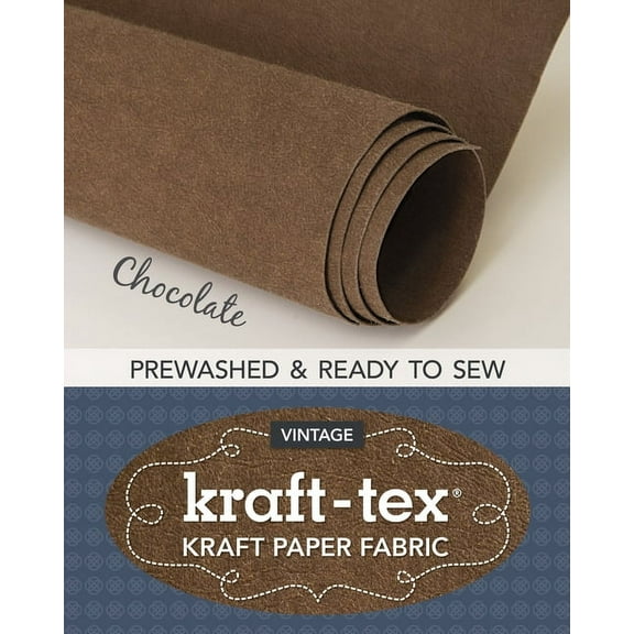 kraft-tex Vintage: kraft-tex Roll Chocolate Prewashed & Ready to Sew : Kraft Paper Fabric, 18.5 x 28.5" Roll (General merchandise)
