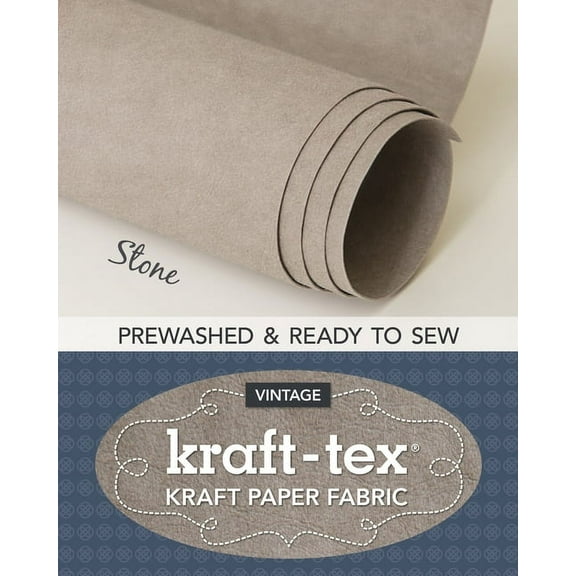kraft-tex Vintage: kraft-tex Roll Stone Prewashed & Ready to Sew : Kraft Paper Fabric, 18.5 x 28.5" Roll (General merchandise)