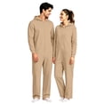 thumbnail image 1 of krdevn Couples Hooded Jumpsuit Full Zip Long Sleeve One Piece Pajamas Loose Fit Lightweight Loungewear for Home Everyday Wear,L, 1 of 9