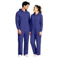 thumbnail image 1 of krdevn Couples Hooded Jumpsuit Full Zip Long Sleeve One Piece Pajamas Loose Fit Lightweight Loungewear for Home Everyday Wear,S, 1 of 9