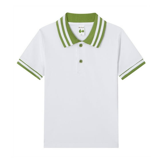 krdevn Kids Boys Girls Short Sleeve Polo Shirt, Girls Boys Short Classic Loose Short Tunic Tops Soft Blouse Sleeve Solid T Shirt Tee Tops ,for Size 18-24 Months