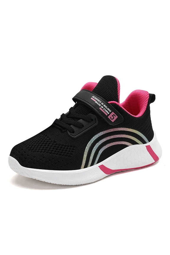 Little & Big Kids Shoes Breathable Sneakers, Mesh Lace Up Sneakers Color Matching Casual Comfortable Running Shoes,for Size 11