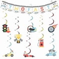 thumbnail image 1 of kreat4joy Two Fast Birthday Decorations, Race Car 2nd Birthday Decorations Two Fast Banner Retro Pastel Racing Car Hanging Swirls Streamer for Boys Girls 2 Years Old Birthday Party, 1 of 7