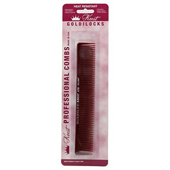 krest goldilocks 7 1/4' burgundy long sectioning comb