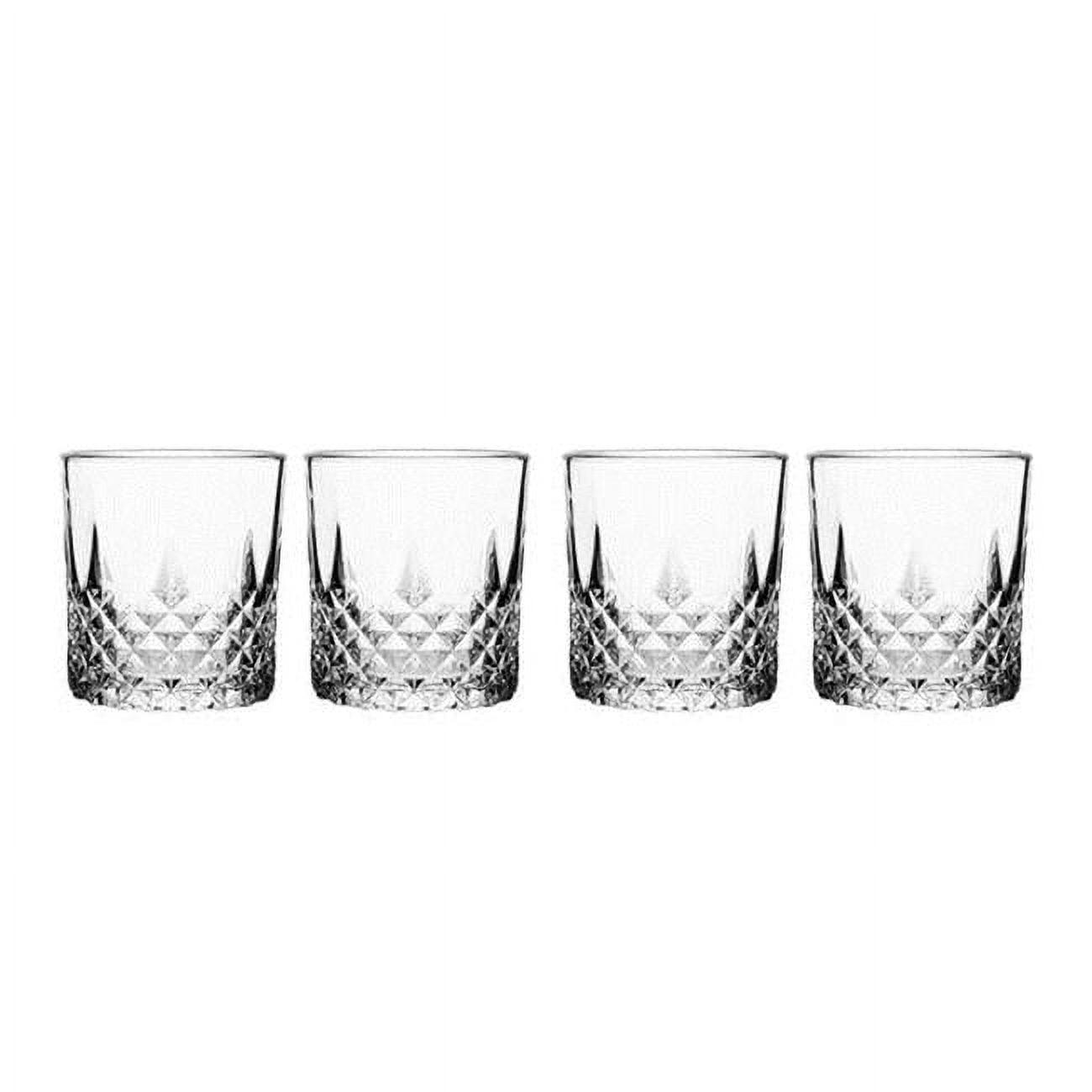 Kronos Clear Unleaded Crystal Double Old Fashioned Glass Set of 4