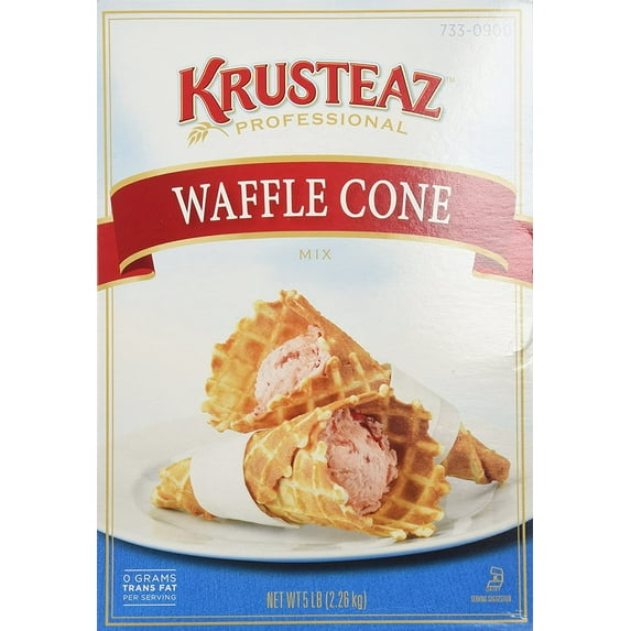 krusteaz waffle cone mix 5lb (2 bags) restaurant quality