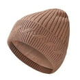 thumbnail image 1 of ktowifly Fleece Lined Knitted Caps for Women Men Winter Warm Thermal Ribbed Solid Color Ribbed Trendy Hat, 1 of 5