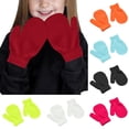 thumbnail image 1 of ktowifly Knit Mitten Kids Thicken Thermal Warm Soft Comfy Strench Solid Color Cute Gloves for Cold Weather, 1 of 7