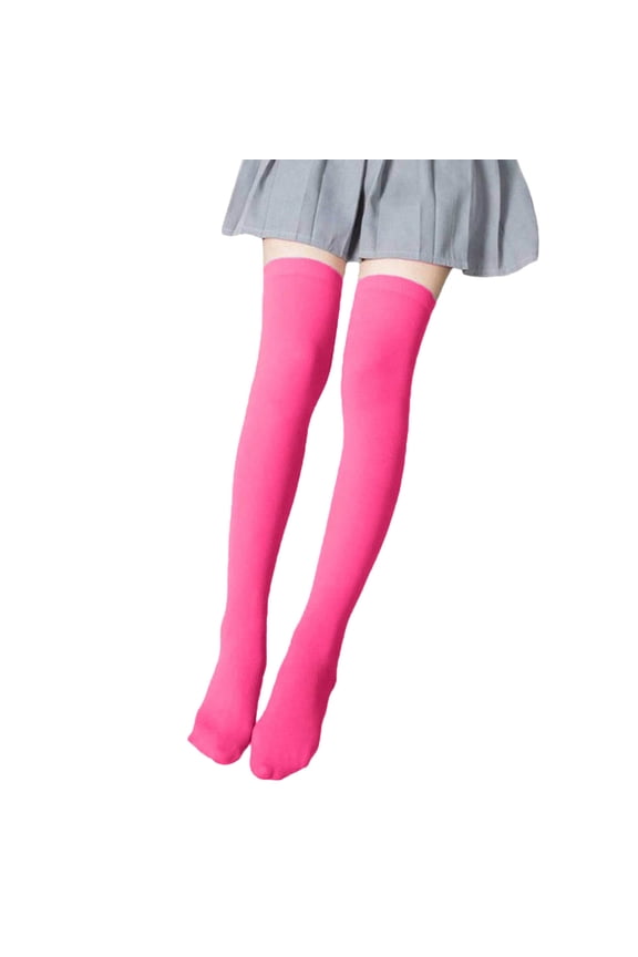 Over Knee Sockings for Girls Solid Color Lightweight Strenchy Breathable Children's Dance Socks