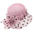 thumbnail image 1 of ktowifly Summer Polka Dot Flower Hats Comfortable Lightweight Breathable Wedding Trendy Hat for Women, 1 of 3