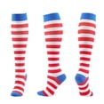 thumbnail image 1 of ktowifly Womens Compression Socks Knee High Color Block for Running Athletic Women Vacation Sports Sock, 1 of 6