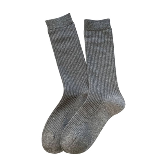 ktowifly Womens Pile Mid-Cuff Socks Casual Solid Color Soft Breathable Strench Casual Comfy Trendy Sock
