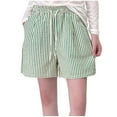 thumbnail image 1 of ktowifly Womens Striped Shorts Pajama Pants Casual Elastic Drawstring Waist Soft Comfy Sleepwear with Pockets, 1 of 5