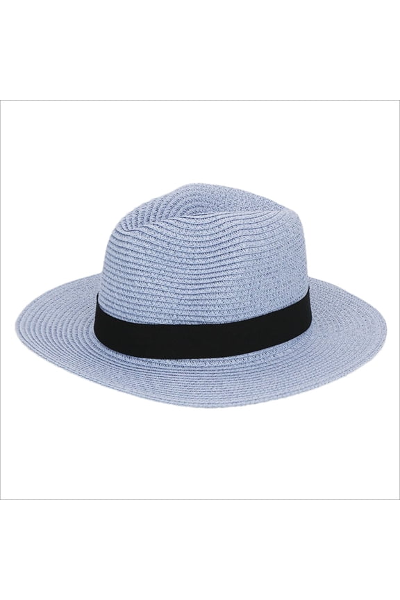 Womens Wide Brim Straw Visors Hat Breathable Lightweight Beach Vacation Cap for Going Out